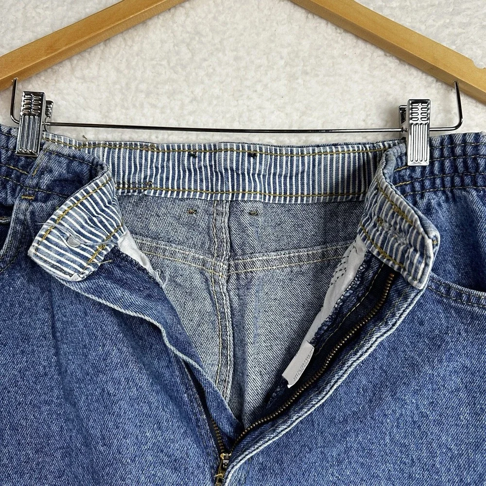Lee‎ Vintage 90s Mom Jeans Womens 14M High Waist Tapered Leg Elastic Medium Wash